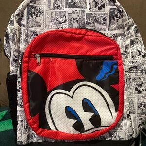 Mickey Mouse Red and Black Kids Backpack